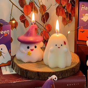 Easter Halloween Ghost Spooky Goth Lovely Decorative <b>Gifts</b> Holidays Party Scented White Soy Wax <b>Candles</b> - Product Image 3