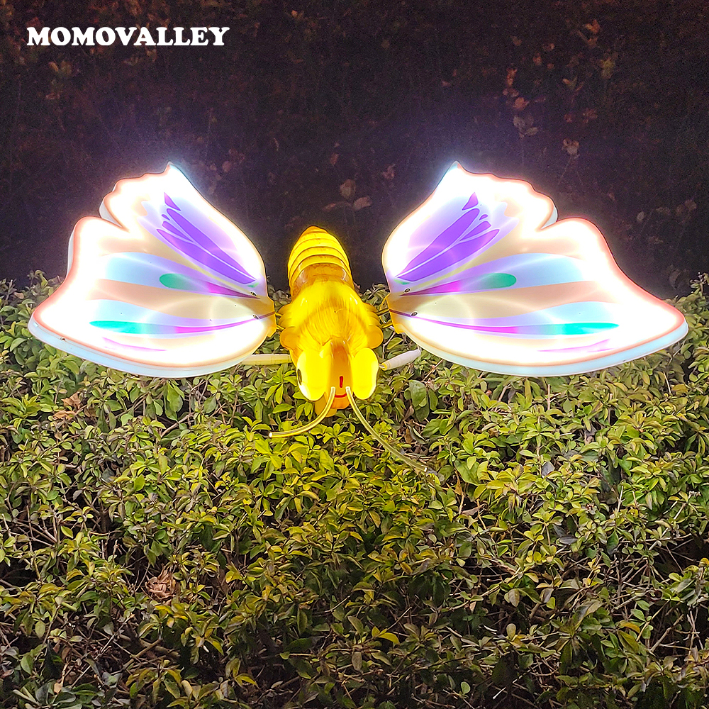 Momovalley уличная цена 16 Вт 47 см фиолетовые светодиодные движущиеся бабочки украшения с огнями для рождественских парков