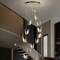 Lustre Cygne Scintillant Décoration Chambre à Coucher Motif Relevable/Labable Luminaires Suspendus Ailes Dorées Rose Ambre Lampe LED 5 Ans