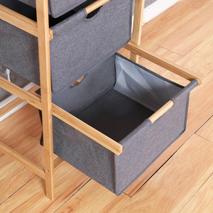 Slim 3 sezione vendita multifunzione OEM Rack 3 cassetti cesto della biancheria cesto in legno di bambù cassetto angolo <span class=keywords><strong>bagno</strong></span> mobili - Product Image 4