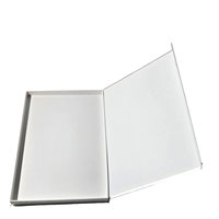 Caja de regalo magnética de lujo personalizable con logotipo impreso en color plateado, embalaje moderno para aplicaciones de marca premium