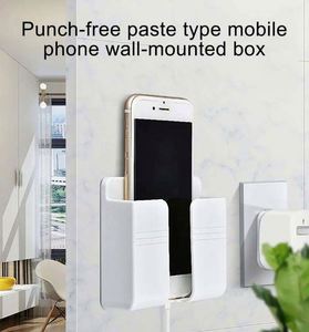 Support mural simple en plastique à un niveau, sans perçage, pour téléphone portable et télécommande, avec design détachable - Product Image 4