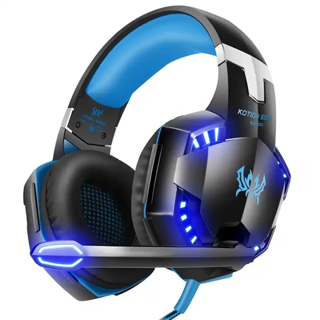 G2000 Headset Wired Noise Cancelling Headphones Led PC Gaming Kotion Each