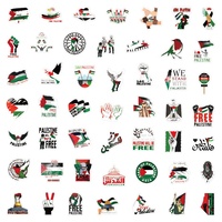 53 pièces/sac personnalisé Palestine dessin animé autocollants pour guerre bagages moto voiture décor téléphone autocollants étanche drapeau National autocollant