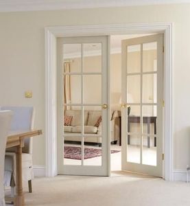 Porte française en <span class=keywords><strong>verre</strong></span> double trempé avec cadre en aluminium et bois, design luxueux, extérieur en <span class=keywords><strong>verre</strong></span> - Product Image 5