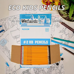 Lápices Redondos Económicos de Fábrica <span class=keywords><strong>Sansan</strong></span>, Ecológicos, de Alta Calidad, para Dibujo Infantil, 2B HB, de Madera, Negros, con Borrador, para Niños - Product Image 2