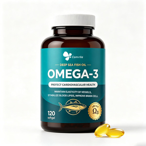 Complément alimentaire en gélules d'huile de poisson des grands fonds, oméga-3, avec logo privé personnalisé, pour stabiliser les lipides sanguins, améliorer les cellules cérébrales - Product Image 1