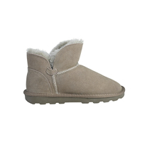 Sepatu Bot Salju Pendek Wanita Ukuran Khusus Warna Sesuai Pesanan, Bahan Luar Suede Anti Air, Anti Selip, Hangat, Nyaman, Lapisan Kulit Domba, Sol TPR