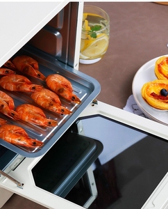 Nouveau <span class=keywords><strong>four</strong></span> électrique domestique sur pied, design élégant, grande capacité 15L, à trois niveaux avec vitre miroir - Product Image 6