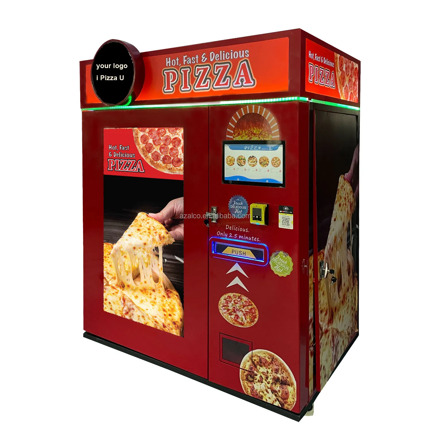 ODM Hot da 12 pollici per fare la Pizza distributore automatico di carte bancarie lettore di Fast Food Robot Self-service per attività all'aperto completamente automatico