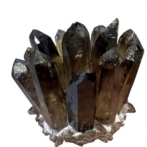 New Arrival Specimen Natural Brown Smoky Quartz Point Crystal Cluster Figurine Healing Gemstone Ornament For Home Decor - Product Image 1