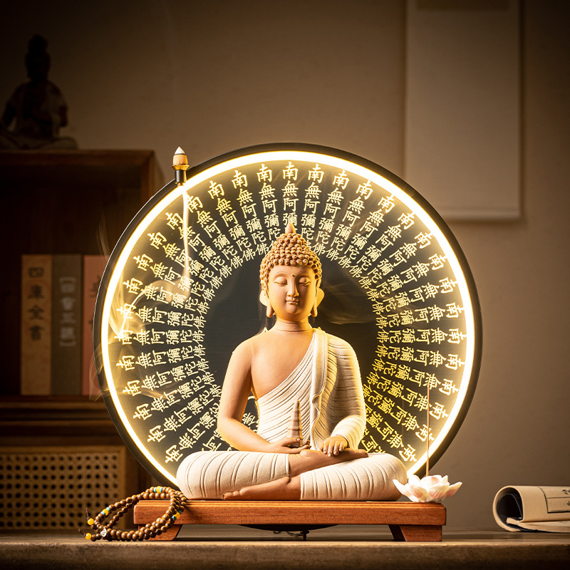 Sakyamuni Buddha Amitabha Medicine Master Buddha Living Room