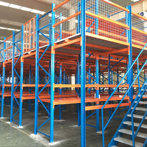 Полка для промышленных складов, мезонинная полка с многоуровневой стальной платформой, система стеллажей от производителя - Product Image 1