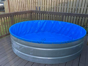 <span class=keywords><strong>Tanque</strong></span> de Agua <span class=keywords><strong>Galvanizado</strong></span> Redondo Lvju de 8 Pies, Multitamaño, <span class=keywords><strong>para</strong></span> <span class=keywords><strong>Piscina</strong></span> o Almacenamiento de Agua en el Patio Trasero - Product Image 2
