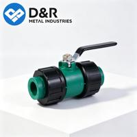 Katup Bola PPR Double Union D&R Water Supply HVAC Plumbing DN15-DN63 Produsen Katup Pipa Heat Fusion Layanan OEM ODM