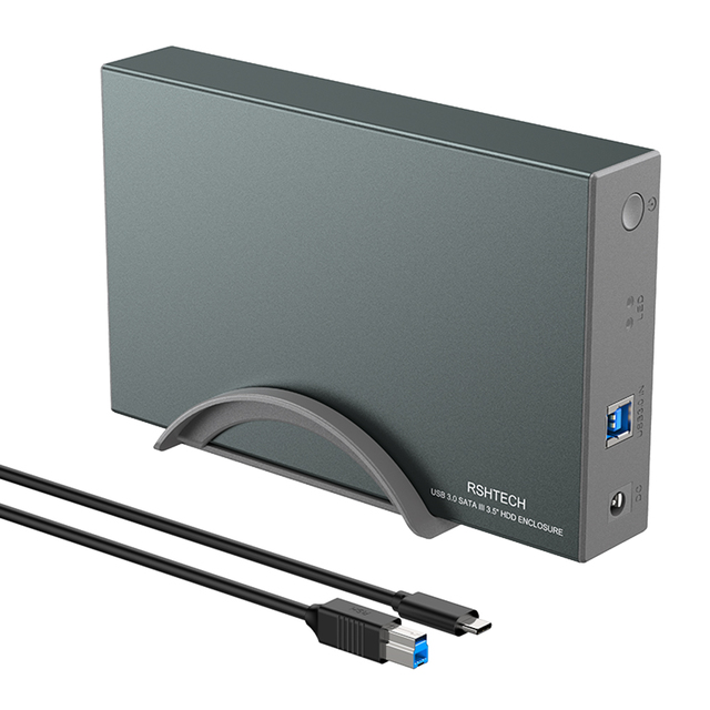 RSHTECH Laptop Hard - Disk House External Hdd Enclosure With 12V/2A Power Adapter for 3.5 Inch SSD/HDD