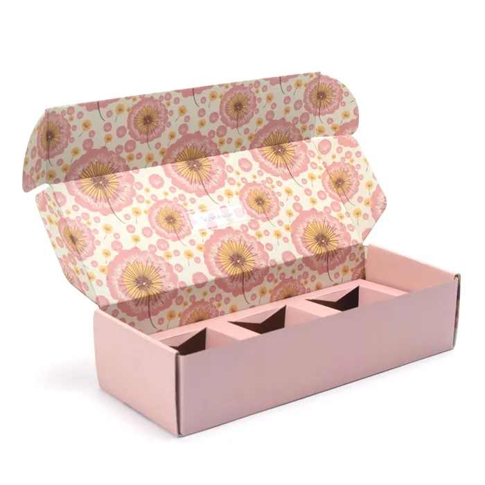 Commerce Packing Shipping Boxes E Commerce Packaging Box Light Pink Mail Box Custom Thick Cardboard Insert Shipping Boxes For Candle Jars