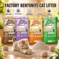 Sable sanitaire en vrac pour chats, litière agglomérante en bentonite 20kg, faible poussière, contrôle des odeurs pour animaleries