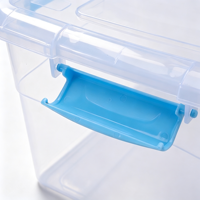 Vente flash - Boîte de rangement en plastique transparente de 70 L, bac de rangement rectangulaire pour la maison, le bureau, vente en gros