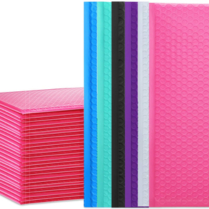 Enveloppes rembourrées à bulles, 100% biodégradables, pour courrier, noir, <span class=keywords><strong>rose</strong></span>, 50 pièces, emballage postale, vente en gros - Product Image 1