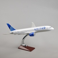 Modèle d'avion en plastique United Airlines A350 de 47 cm, cadeau