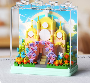Nuovo creativo fai da te fatto a mano blocchi di plastica set modello giocattolo per i bambini per la statua della casa di pittura fiori decorazioni animali - Product Image 2