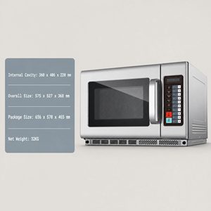 Four à micro-ondes commercial 34L, 1800W haute puissance, grande capacité, pour cantine, en acier inoxydable, vente en gros, hôtel, usage commercial - Product Image 5