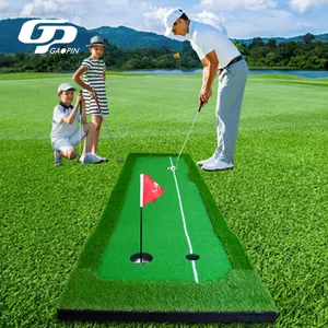 Thiết Kế Mới Mini Sân Gôn Thiết Bị Thực Hành Đào Tạo Hỗ Trợ Golf Đặt Màu Xanh Lá Cây Mat Chống Trượt Tùy Chỉnh Golf Đặt Mat