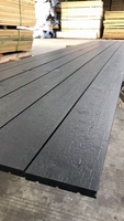 Panneau mural en bois carbonisé directement de l'usine, revêtement extérieur thermiquement modifié, planche de façade imperméable pour villa