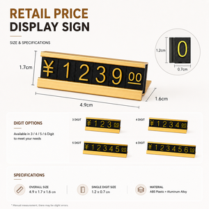 Portaprecios Digital <span class=keywords><strong>de</strong></span> Aleación <span class=keywords><strong>de</strong></span> Aluminio <span class=keywords><strong>de</strong></span> Alta Gama Yinliang para Joyería, Tabaco, Vino, Exhibidores <span class=keywords><strong>de</strong></span> Supermercado - Product Image 2