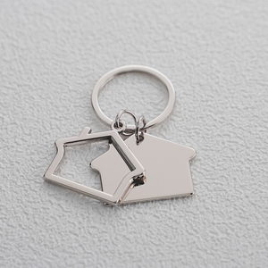 Quảng Cáo Kim Loại Tùy chỉnh logo nhà hình móc khóa xe. - Product Image 2