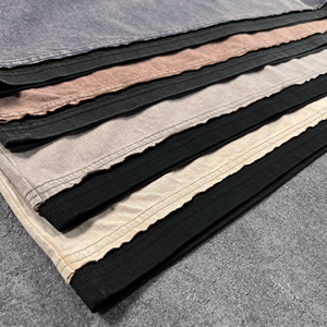 Streetwear 250GSM Colorblock Layered Conjunto de dos piezas Wax-Dye Washed Vintage Camiseta de algodón suelta - Product Image 4