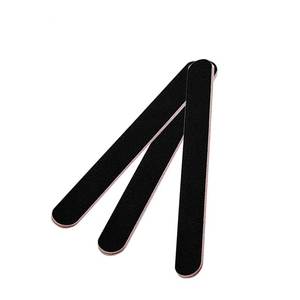 Black Double-Sided Sponge Nail File for Manicure and Pedicure High Quality Straight Pattern