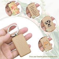 Étiquettes hexagonales vierges en bois pour gravure : Ébauches en hêtre avec anneaux en fer, accessoires promotionnels en gros pour pyrogravure et artisanat