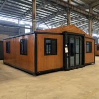 Kits de maisons modulaires préfabriquées en conteneurs, unités d'habitation complémentaires (ADU), maisons compactes, avec chambre extensible, en panneaux sandwich d'acier, design moderne, pour écoles