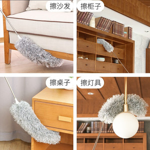 Plumeau à plumes, outil électrostatique de dépoussiérage et de balayage, perche télescopique domestique pour nettoyer la poussière, les endroits hauts comme les plafonds - Product Image 3