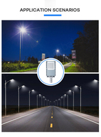 Lampu Jalan LED IP65 50W/100W/150W/200W Tahan Air Luar Ruangan Paduan Aluminium Hemat Energi Jalan AC Dapat Diredupkan 5000K 3 Tahun 120