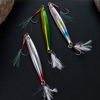 Leurres de pêche à la turlutte côtière en stock, 40g, poisson au plomb, leurre de pêche en eau salée