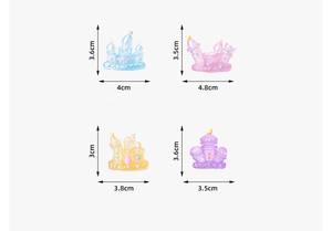 Breloques en résine B2B en gros, château de gelée pastel rêveuse, succulentes, pour terrarium DIY, art miniature de jardin féerique qui brille dans le noir - Product Image 2