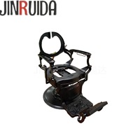 Chaise de barbier pour homme JINRUIDA, cadre rotatif et réglable en hauteur, matériel de chaise de rasage, style vintage, chaise de barbier à levage hydraulique
