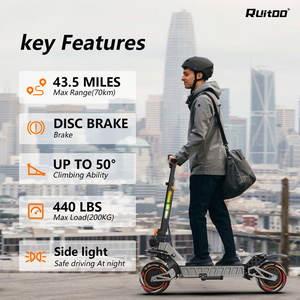 Scooter Électrique Ruitoo M6MAX 60V 3000W à Double Moteur Vente en Gros d'Usine pour Adultes Trottinette Électrique Puissante et Pliable - Product Image 2