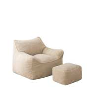 Fauteuil pouf moderne pour salon, nouveau design, canapé en mousse pour intérieur, tissu décoratif, rembourrage en mousse déchiquetée, utilisation scolaire