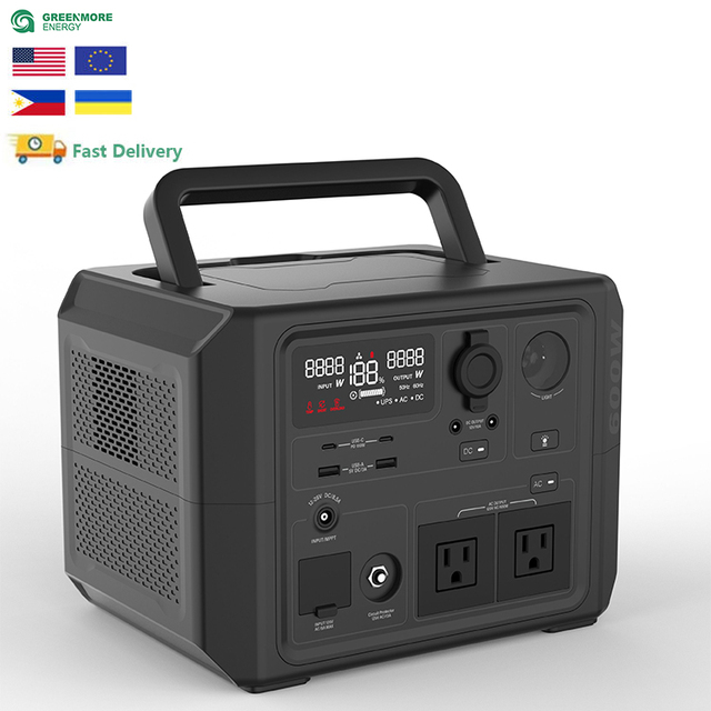 In Stock 600w Solar Generator Battery Outdoor Portable Solar Power Supply Station for Camping