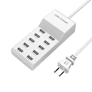 Multi port Usb charger 10 port charging fast charger Flat panel charging home office power station