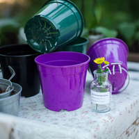 Pots de pépinière en PP noir pour plantes de jardin, petits pots écologiques et durables de 1 gallon