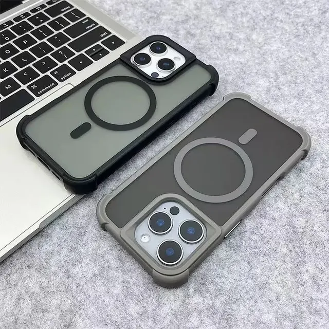 Magnetic Matte Shockproof Phone Case Compatible with Magnetic Wireless Charging for iPhone 17 16 15 14 13 12 11 Pro Max Plus