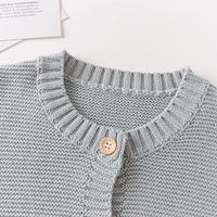 Cardigan en tricot doux avec pompons arc-en-ciel, manteau nuage pour bébé, poche plaquée, col rond boutonné pour bébés filles, tricot pour nouveau-nés et tout-petits