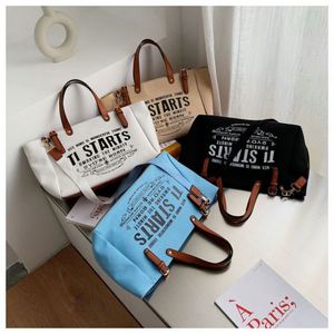 2024 Tote Bag Personnalis Cotton Canvas Tote Bag With Leather Handle High Quality 16Oz Customized Shopping for Women - Product Image 3