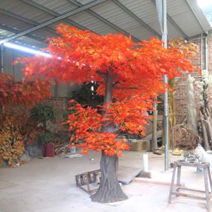 Árbol de arce rojo otoño artificial al por mayor diseño grande de fibra de vidrio para decoraciones al aire libre - Product Image 5