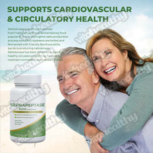 Vitahealthy OEM/ODM プライベートラベル工場供給 セラペプターゼ酵素カプセル 60粒 体の健康をサポート - Product Image 3